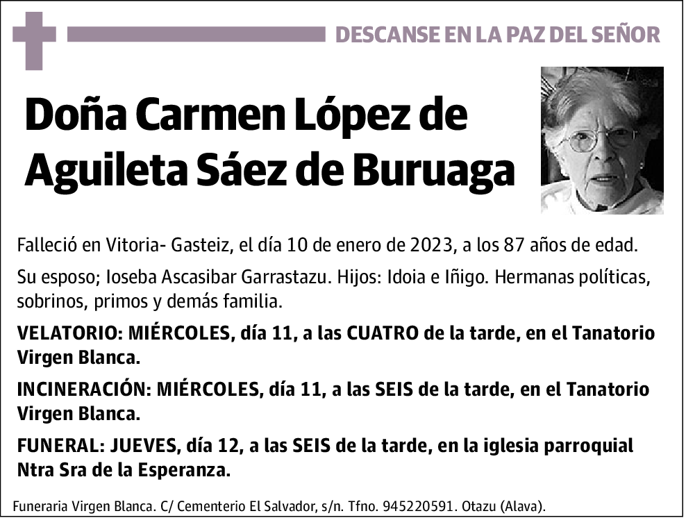 Carmen López de Aguileta Sáez de Buruaga