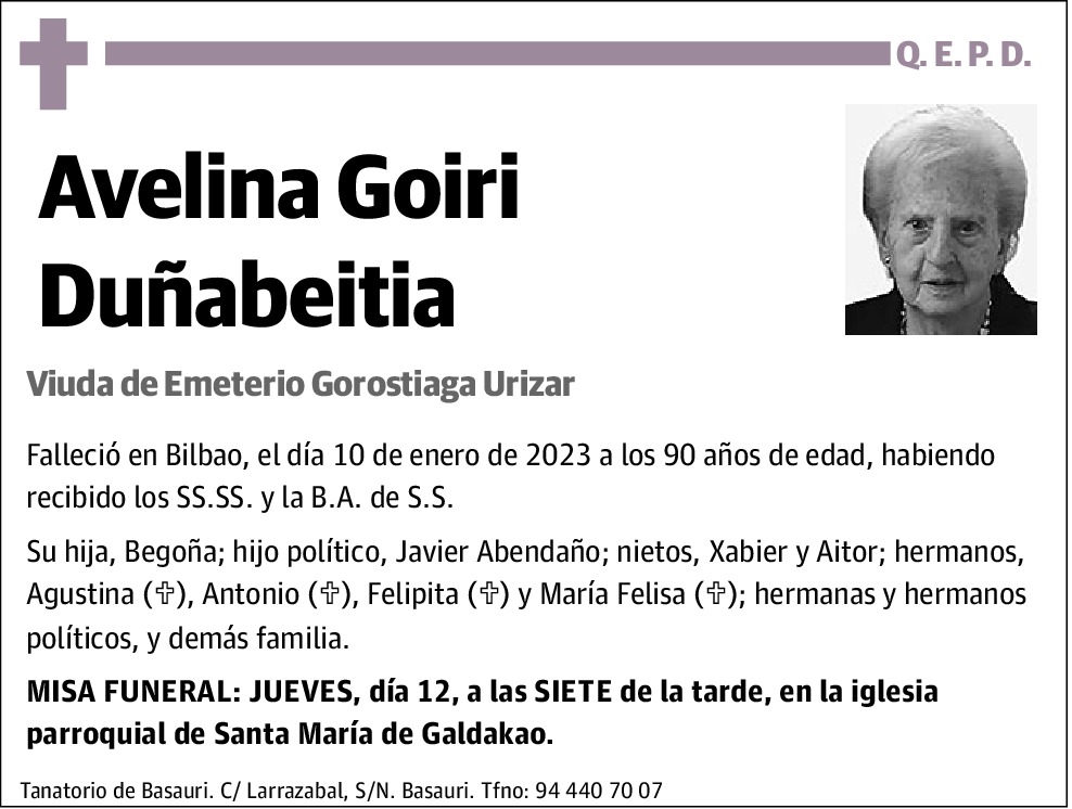 Avelina Goiri Duñabeitia