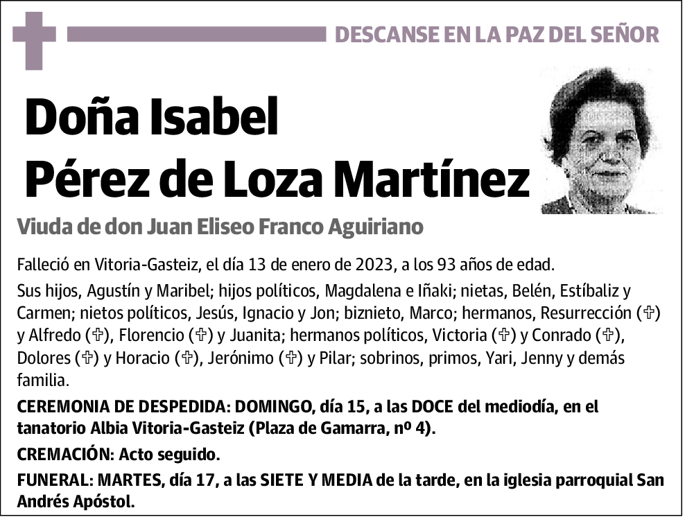 Isabel Pérez de Loza Martínez