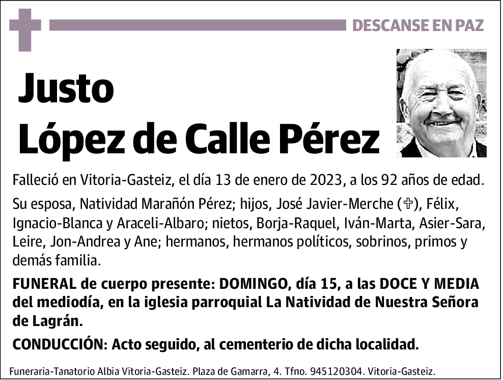 Justo López de Calle Pérez