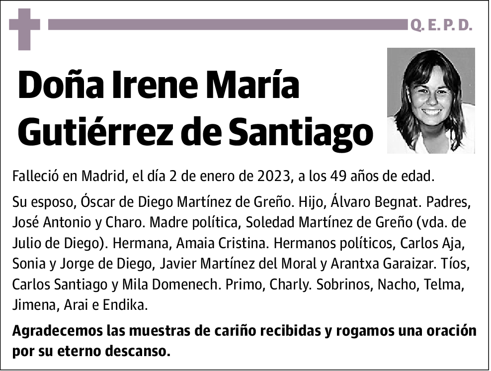 Irene María Gutiérrez de Santiago