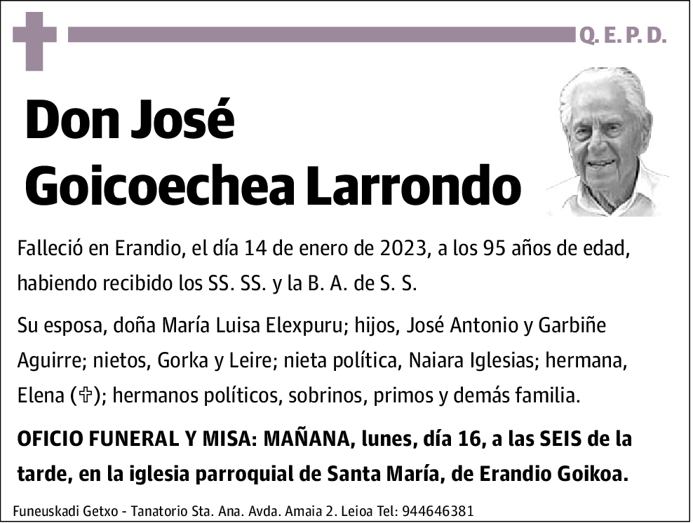 Jose Goicoechea Larrondo