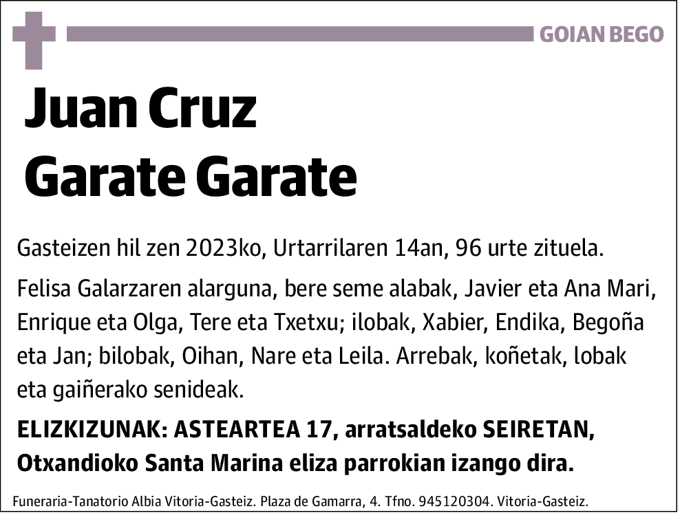 Juan Cruz Garate Garate