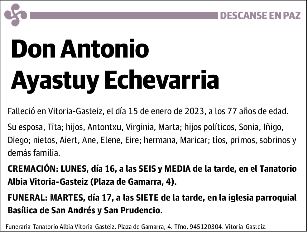 Antonio Ayastuy Echevarria