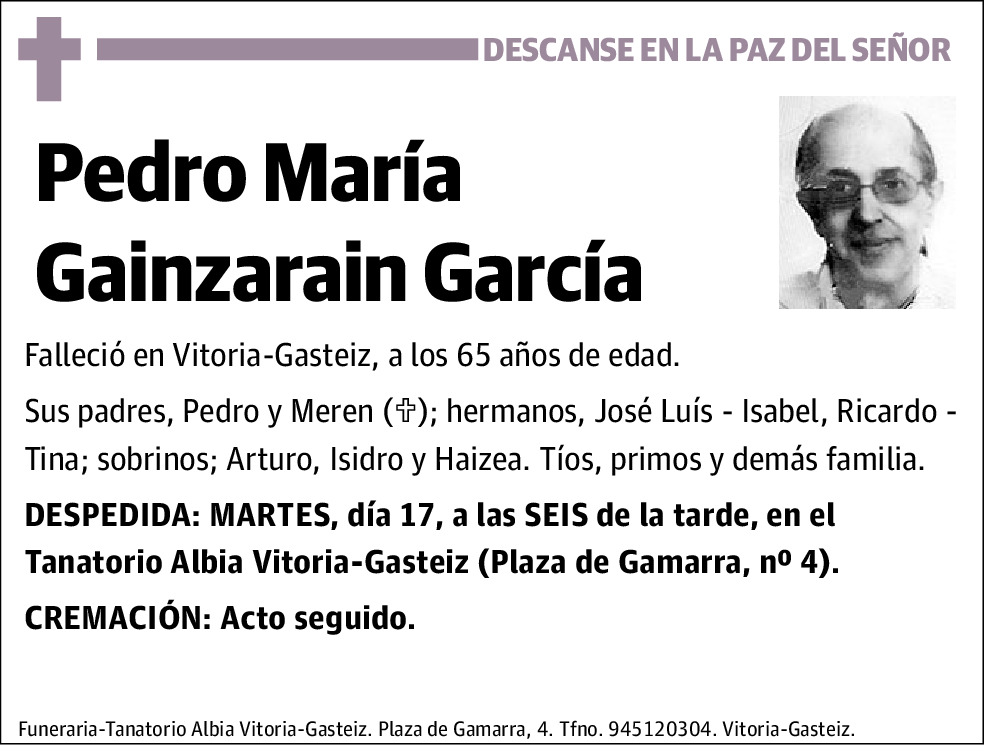Pedro María Gainzarain García