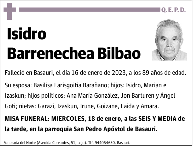 Barrenechea Bilbao-Isidro