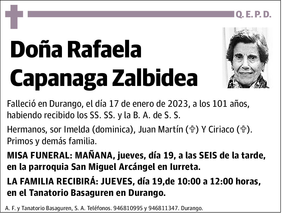 Rafaela Capanaga Zalbidea