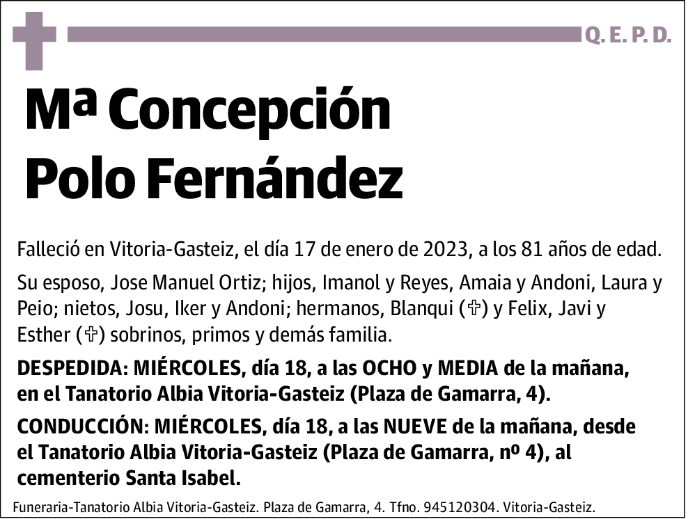 Mª Concepción Polo Fernández