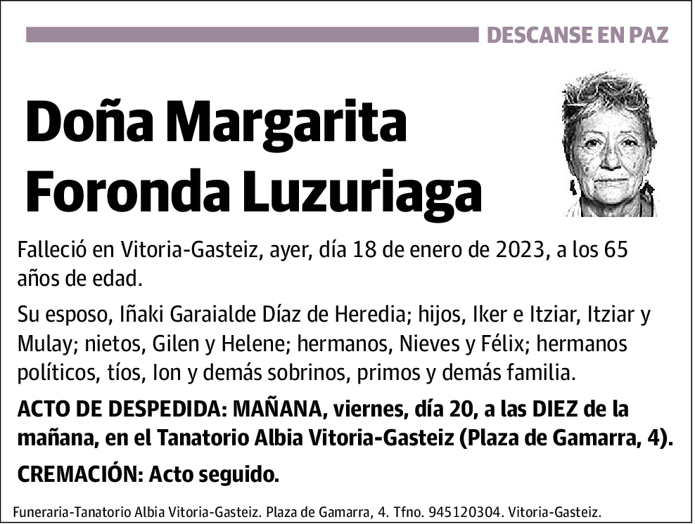 Margarita Foronda Luzuriaga