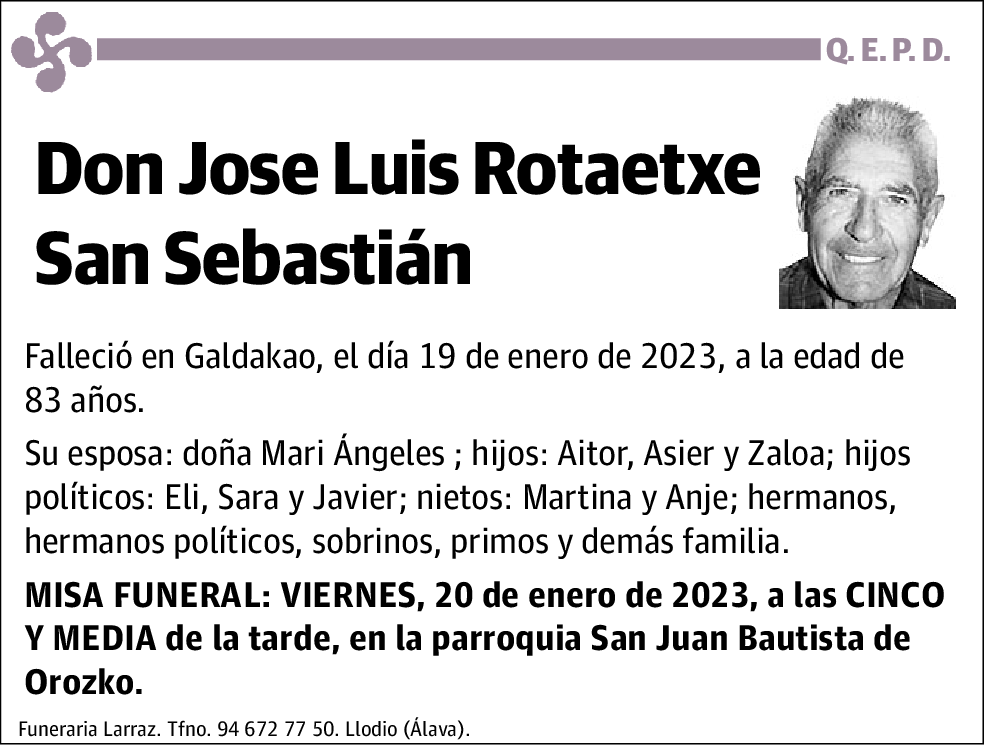 Jose Luis Rotaetxe San Sebastián