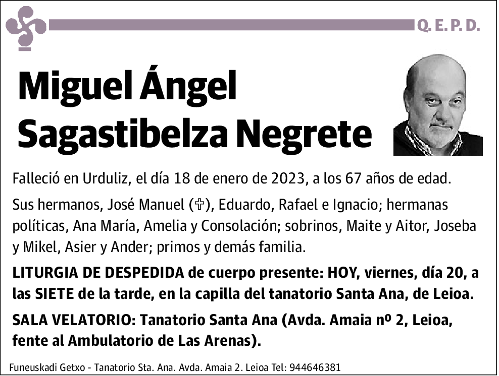 Miguel Ángel Sagastibelza Negrete