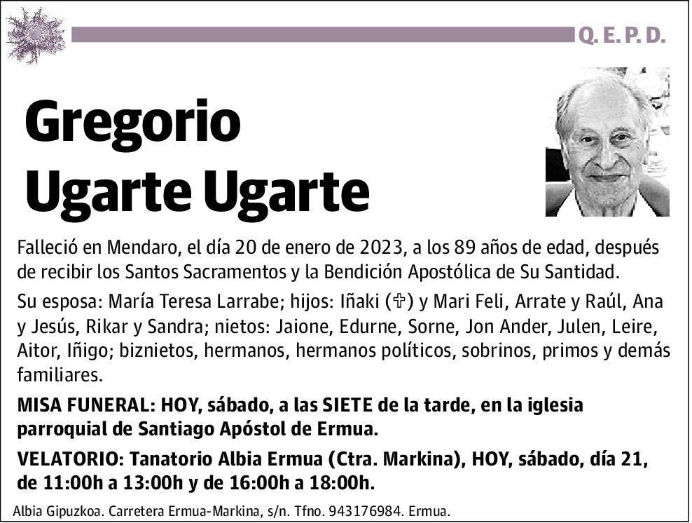 Gregorio Ugarte Ugarte