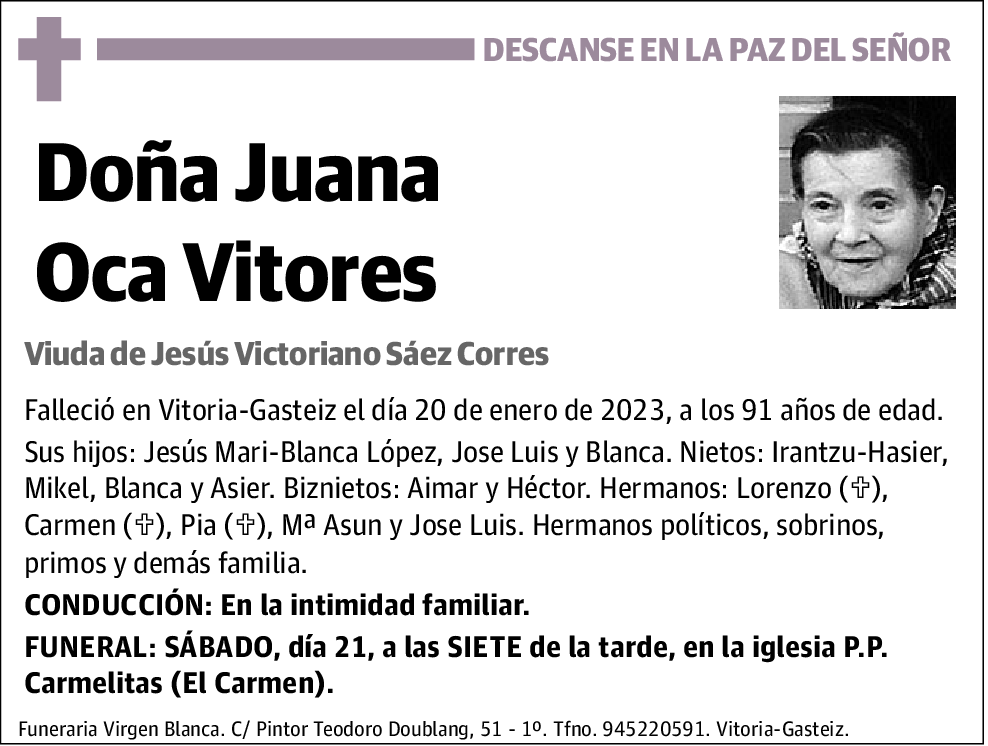 Juana Oca Vitores
