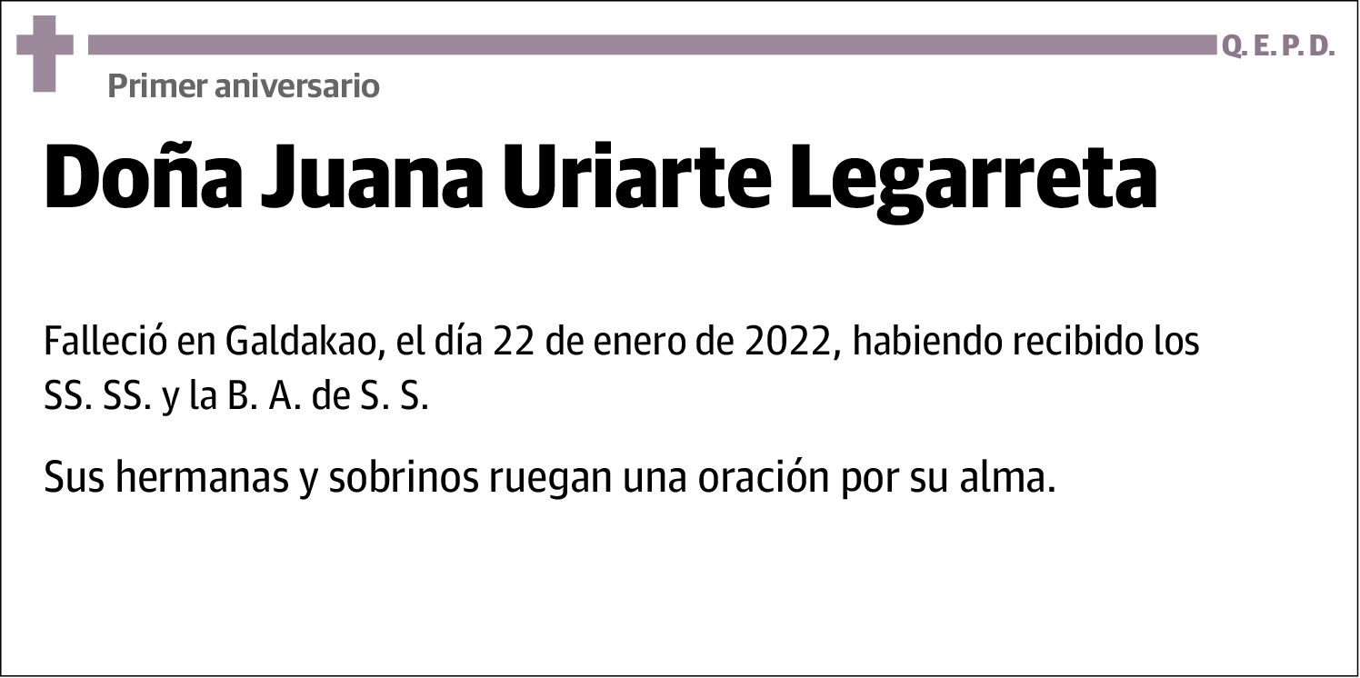 Juana Uriarte Legarreta