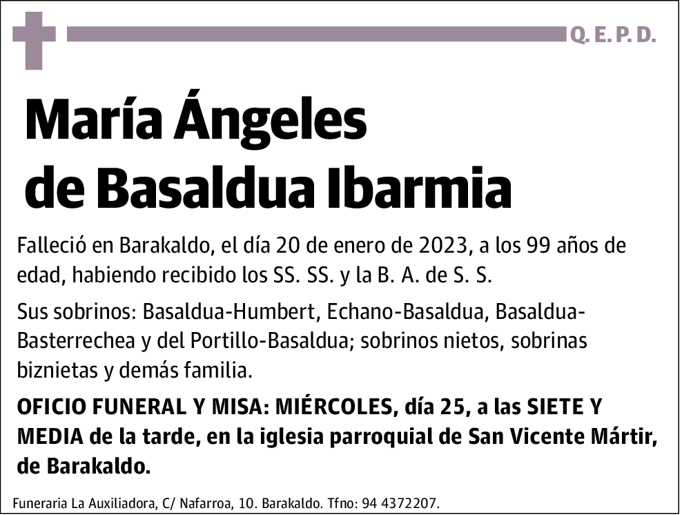 María Ángeles de Basaldua Ibarmia