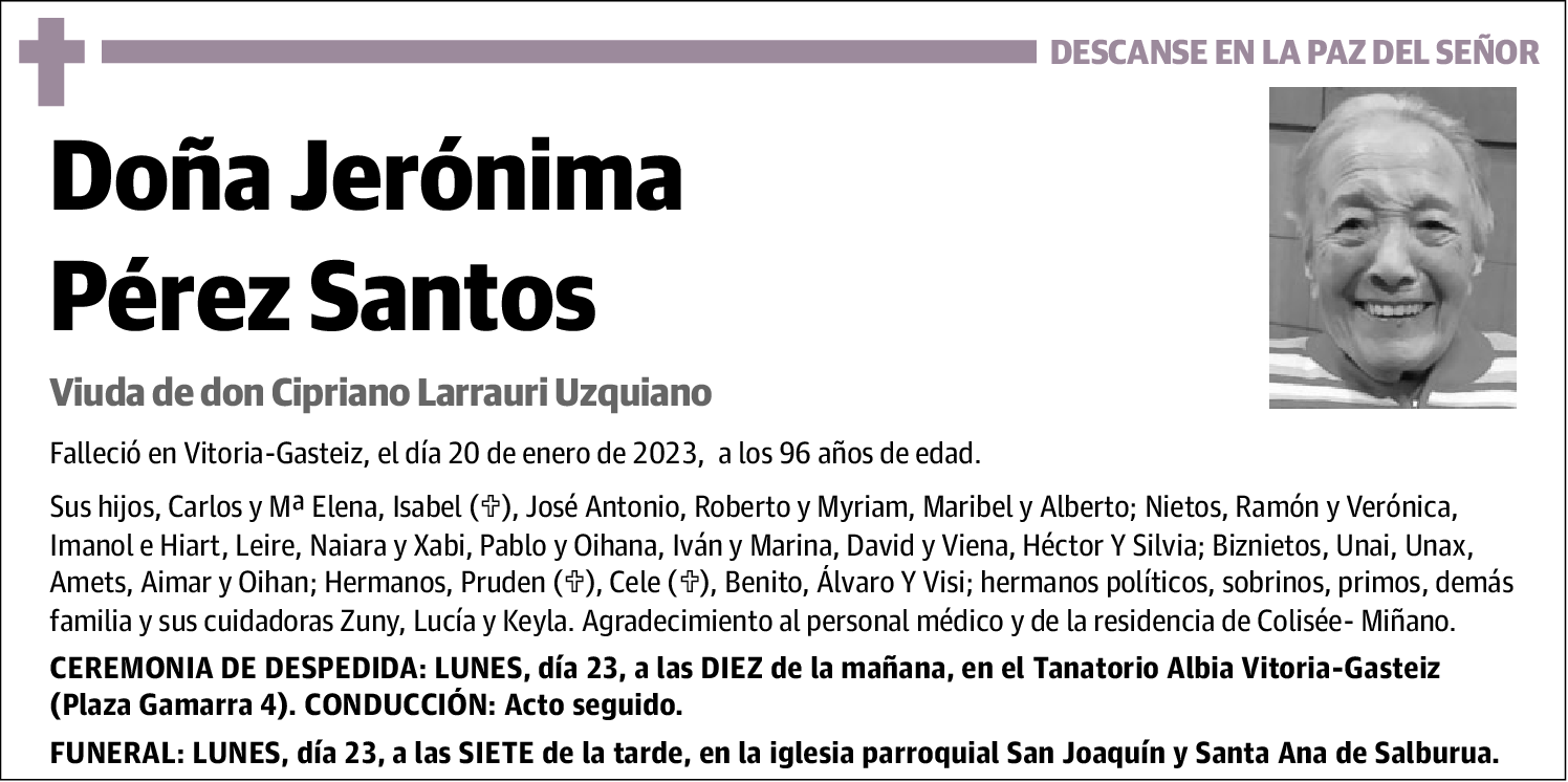 Jerónima Pérez Santos