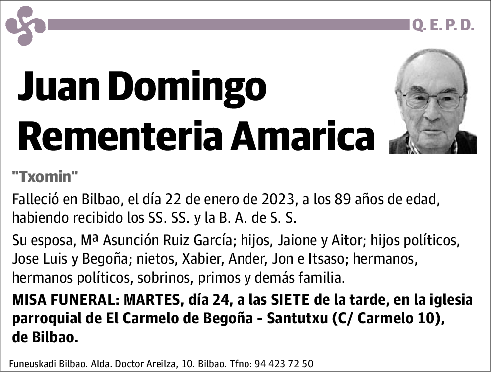 Juan Domingo Rementeria Amarica