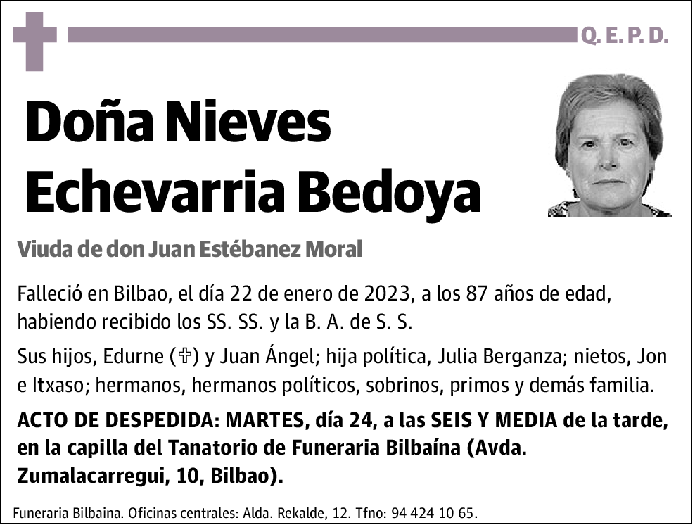 Nieves Echevarria Bedoya