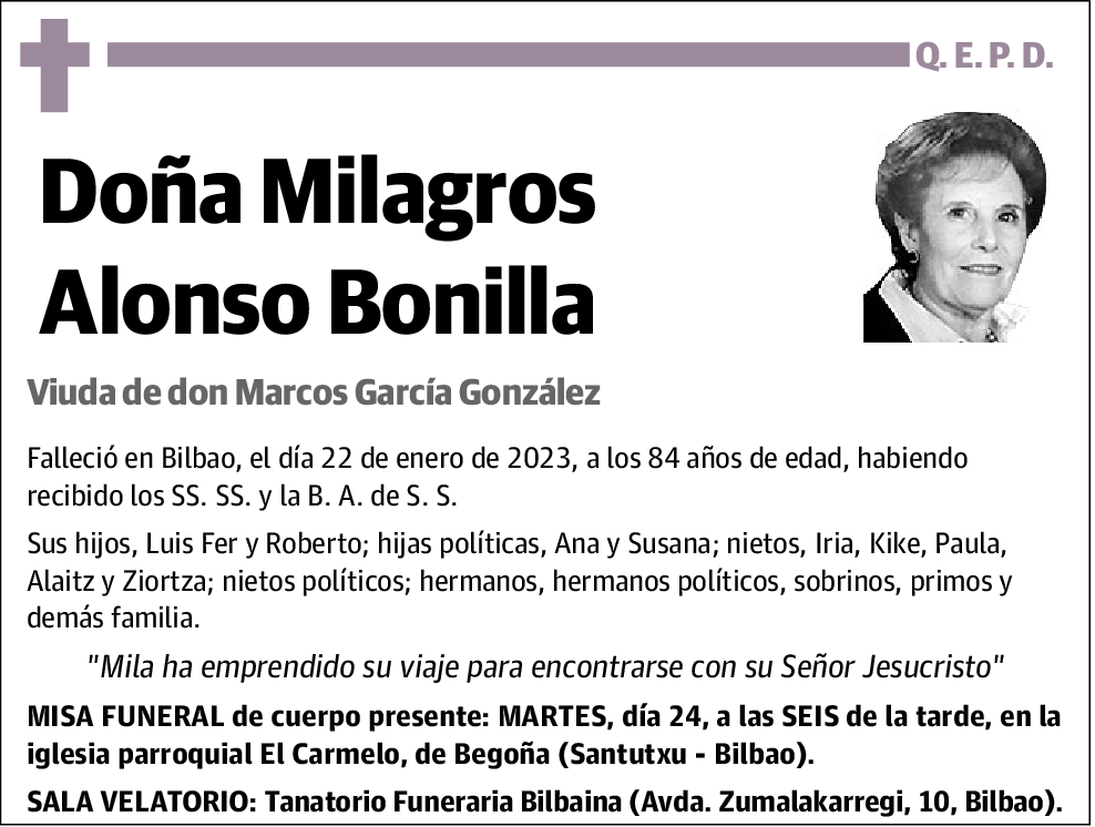 Milagros Alonso Bonilla