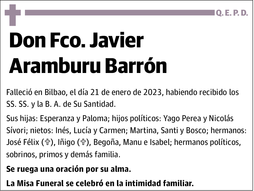 Fco. Javier Aramburu Barrón