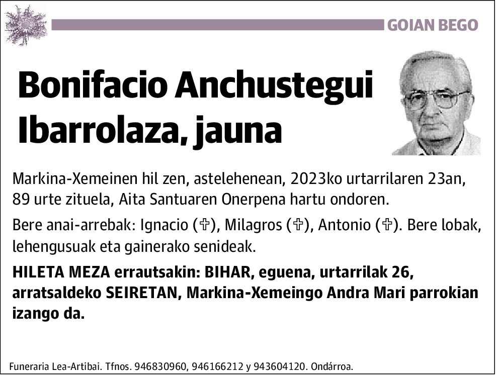 Bonifacio Anchustegui Ibarrolaza