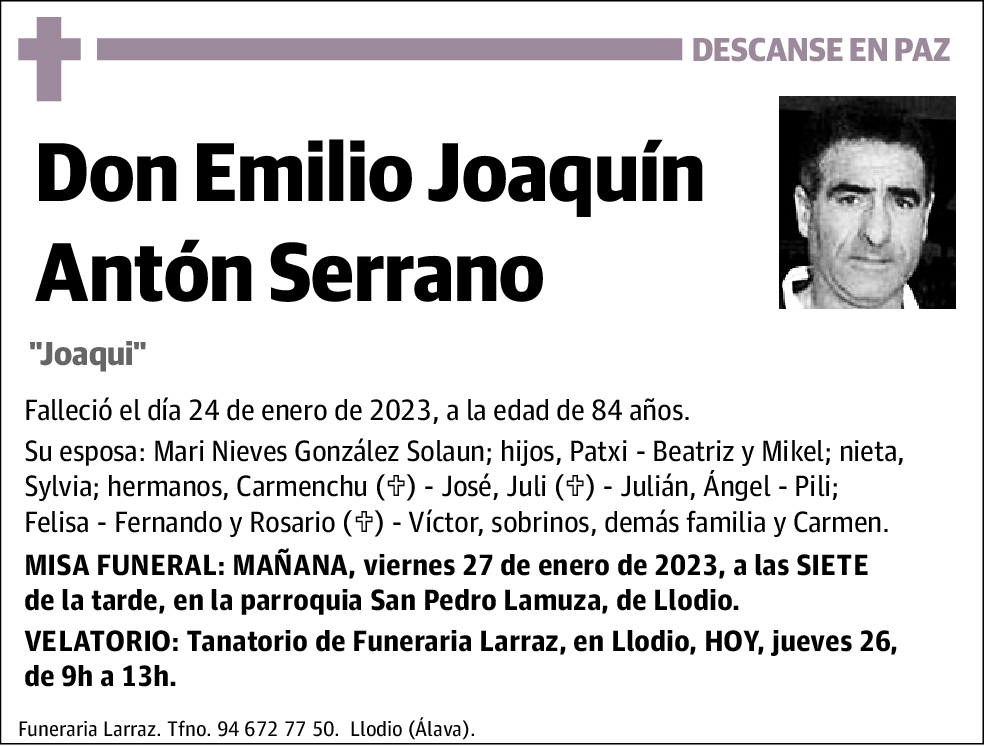 Emilio Joaquín Antón Serrano