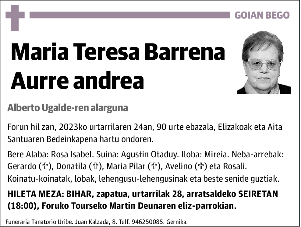 María Teresa Barrena Aurre