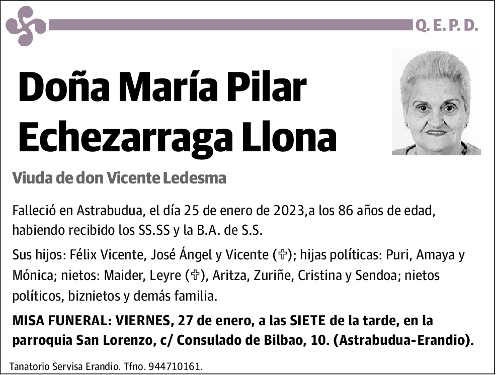 María Pilar Echezarraga Llona