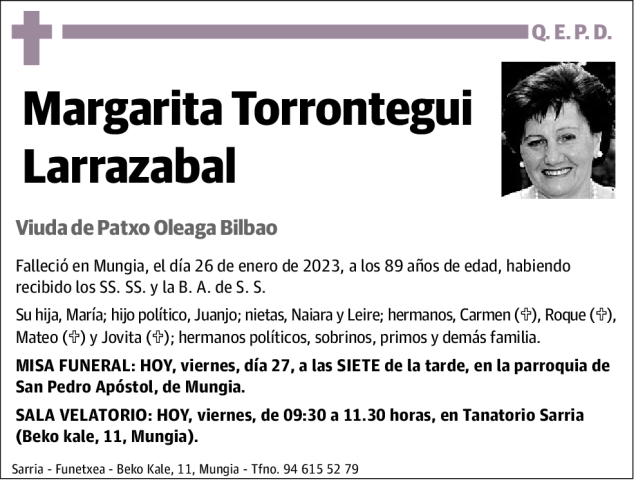 Margarita Torrontegui Larrazabal