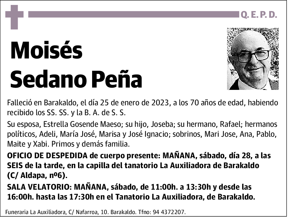 Moisés Sedano Peña