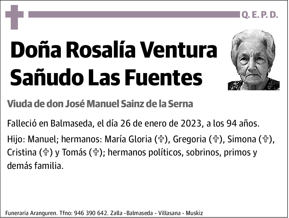 Rosalía Ventura Sañudo Las Fuentes