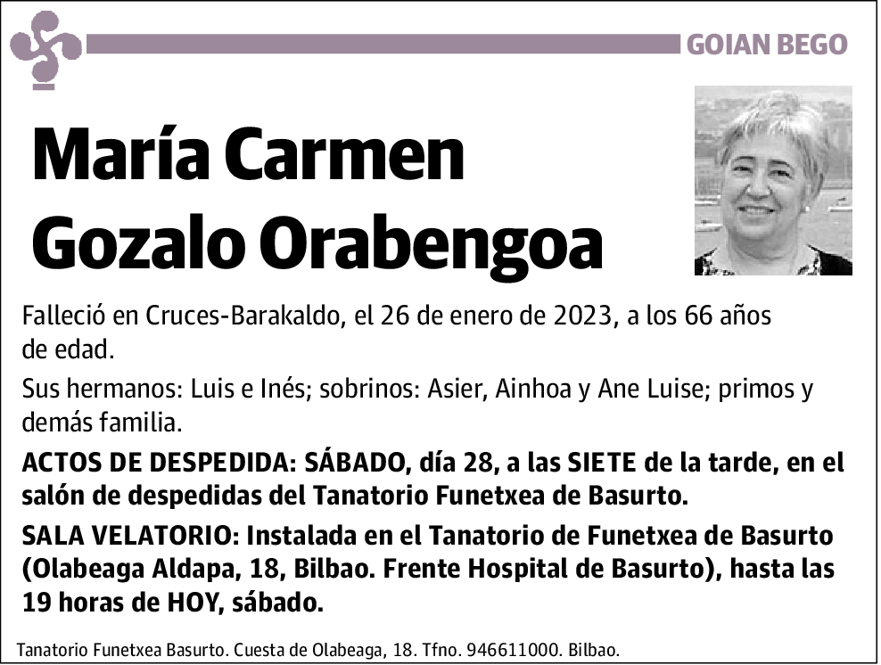 María Carmen Gozalo Orabengoa