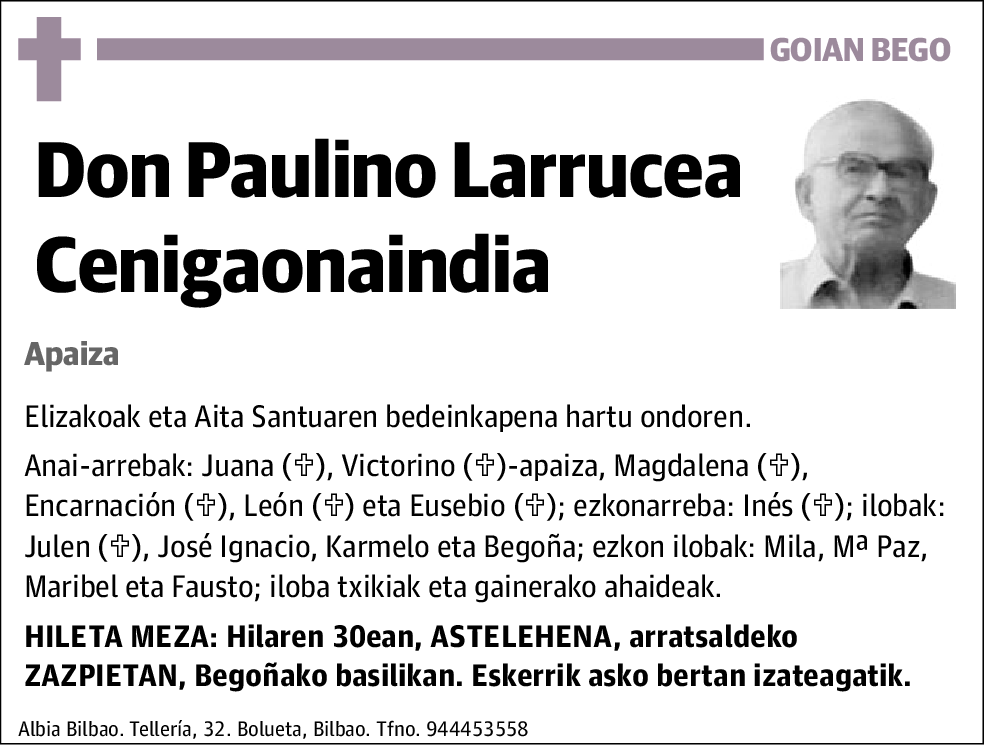 Paulino Larrucea Cenigaonaindia