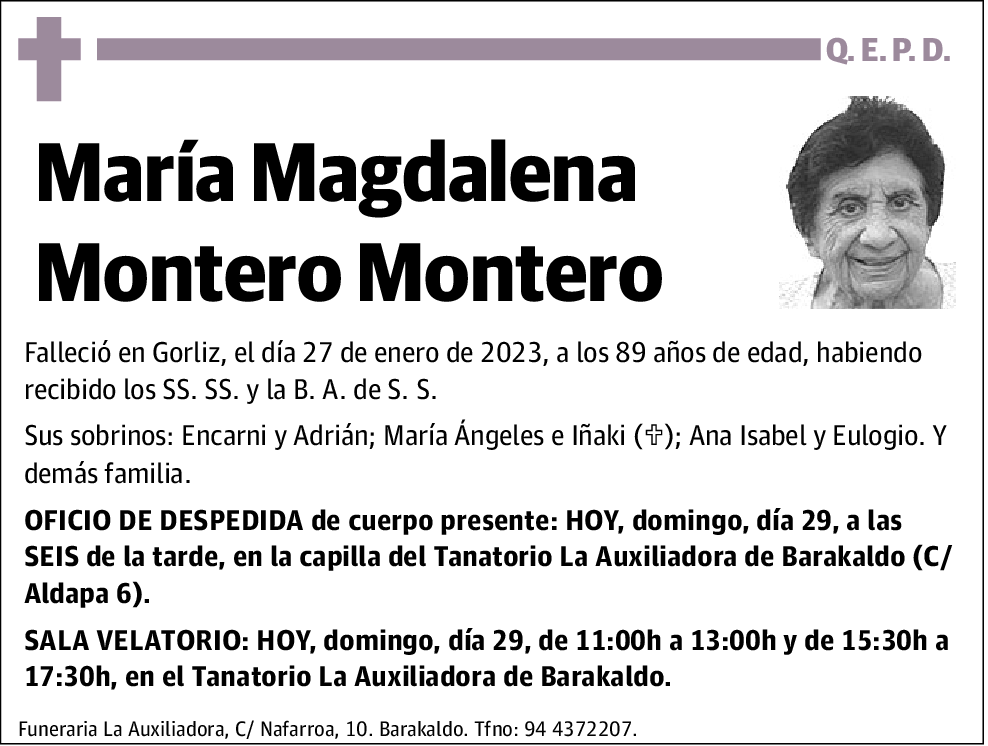 María Magdalena Montero Montero