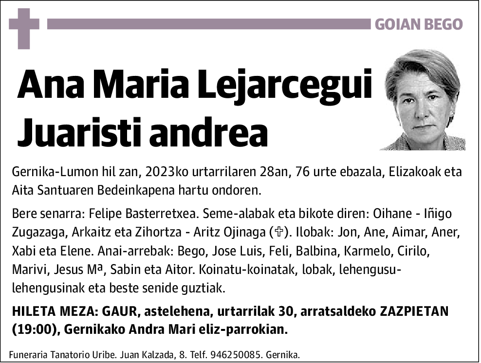 Ana María Lejarcegui Juaristi