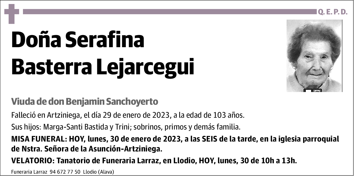 Serafina Basterra Lejarcegui