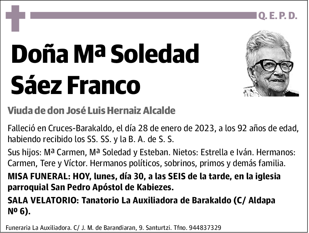 Mª Soledad Saez Franco