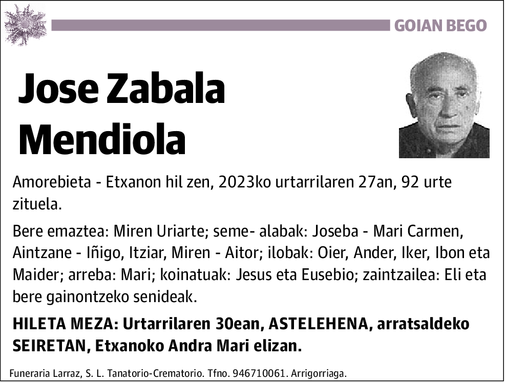 Jose Zabala Mendiola