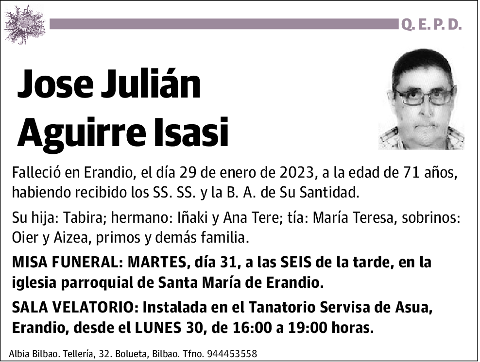 Jose Julián Aguirre Isasi