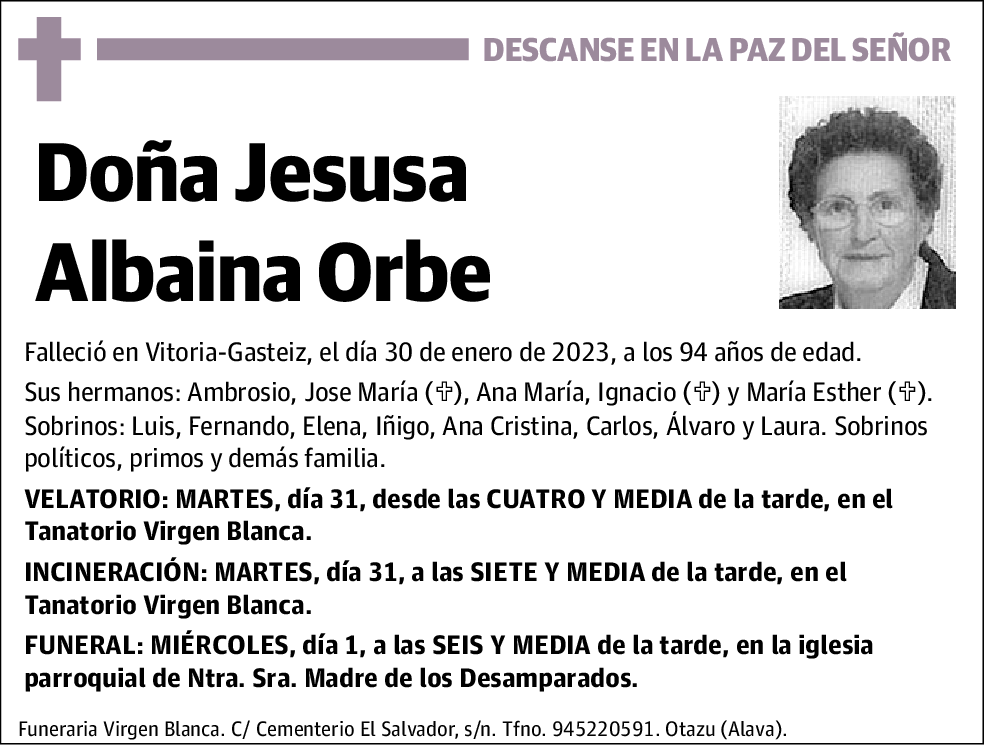 Jesusa Albaina Orbe