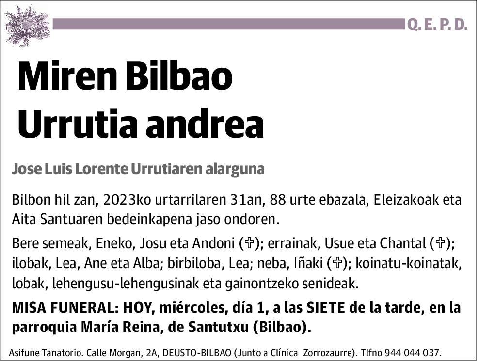 Miren Bilbao Urrutia