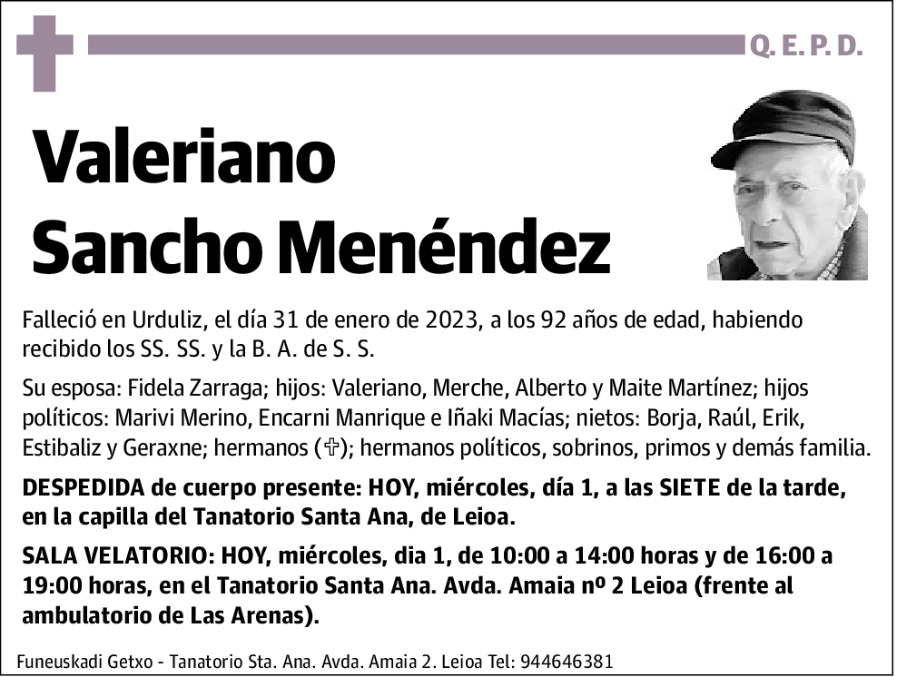 Valeriano Sancho Menéndez