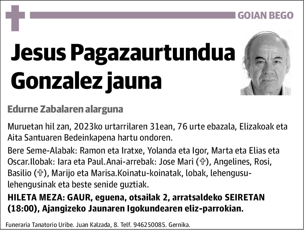 Jesus Pagazurtundua Gonzalez