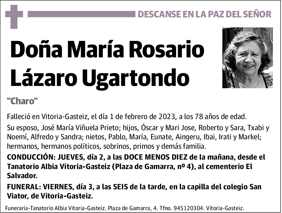 María Rosario Lázaro Ugartondo