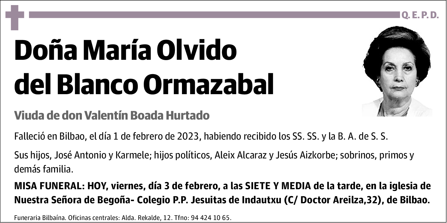 María Olvido del Blanco Ormazabal