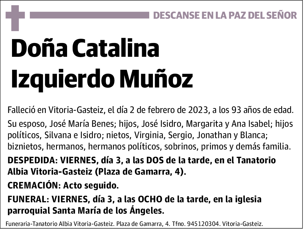 Catalina Izquierdo Muñoz