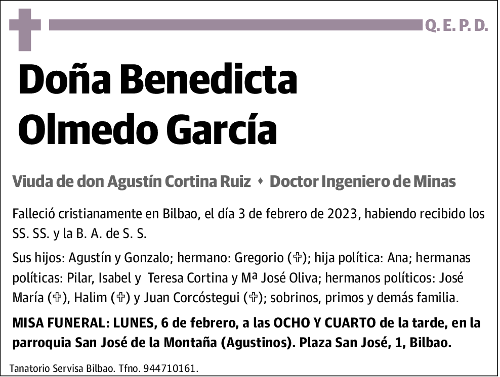 Benedicta Olmedo García