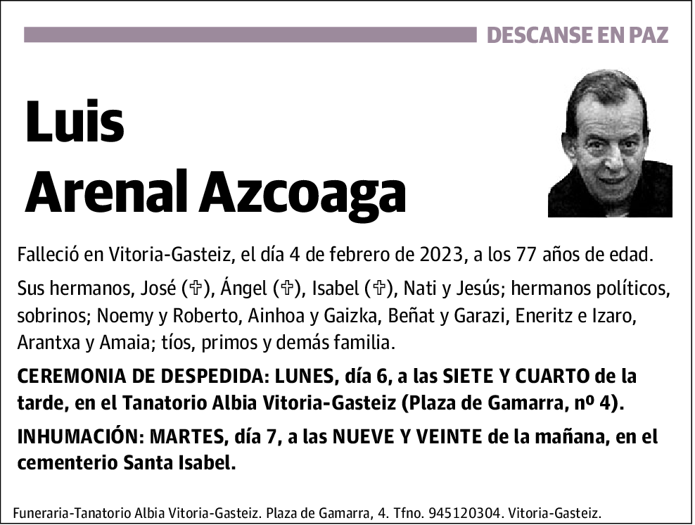 Luis Arenal Azcoaga