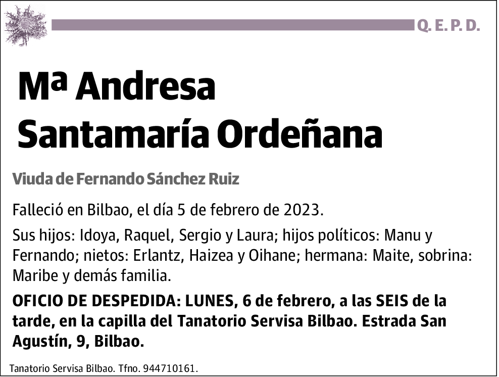 Andresa Santamaría Ordeñana