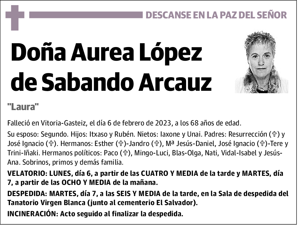 Aurea López de Sabando Arcauz